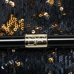 Pre Owned Diane von Furstenberg Sequins 440 Envelope Clutch