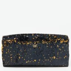 Pre Owned Diane von Furstenberg Sequins 440 Envelope Clutch