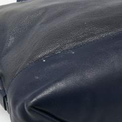 Pre Owned Diane Von Furstenberg Blue Leather Satchel