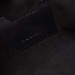 Pre Owned Dries Van Noten  Green/White Satin Foldover Clutch