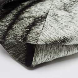 Pre Owned Dries Van Noten  Green/White Satin Foldover Clutch