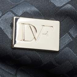 Pre Owned Diane Von Furstenberg Black Patent and Leather Flirty Lips Shoulder Bag