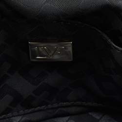Pre Owned Diane Von Furstenberg Black Patent and Leather Flirty Lips Shoulder Bag