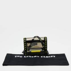 Diane Von Furstenberg Black Plexi  Shoulder Bag
