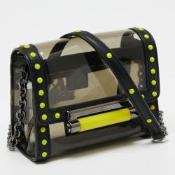 Diane Von Furstenberg Black Plexi  Shoulder Bag