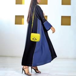 Pre Owned Diane Von Furstenberg Neon Green Leather Flap Crossbody Bag