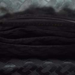 Pre Owned Diane Von Furstenberg Black Croc Embossed Leather 440 Les Crossbody Bag