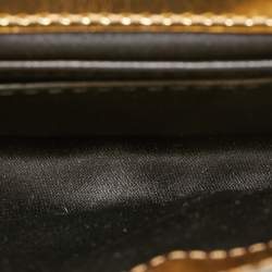 Diane von Furstenberg Silver Laminated Leather Flap Chain Bag