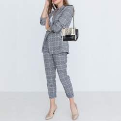 Diane Von Furstenberg Black/White Leather and Watersnake Highline Shoulder Bag