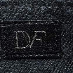 Diane Von Furstenberg Black/White Leather and Watersnake Highline Shoulder Bag
