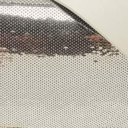 Pre Owned Diane Von Furstenberg Silver/White Sequins and Leather Flap Shoulder Bag