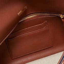 Pre Owned Diane Von Furstenberg Multicolor Suede Stripe East West Clutch