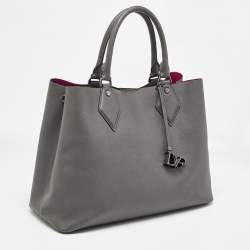 Pre Owned Diane Von Furstenberg Grey Saffiano Leather Large Voyager Carryall Tote
