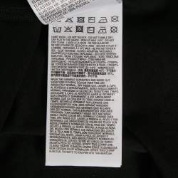 Pre Owned Diesel Black Printed Jersey T-Shirt S