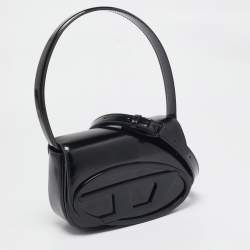 مملوكة مسبقًا Diesel Black Mirrored Leather 1DR-Iconic Shoulder Bag