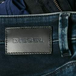 Pre Owned Diesel Navy Blue Denim Skinzee High Jeans M Waist 28"
