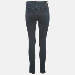 Pre Owned Diesel Navy Blue Denim Skinzee High Jeans M Waist 28"
