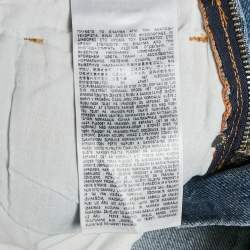 Pre Owned شورت ديزل دنيم أزرق بتفاصيل الشعار مقاس صغير (سمول)