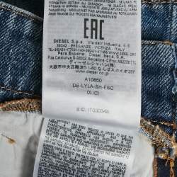 Pre Owned شورت ديزل دنيم أزرق بتفاصيل الشعار مقاس صغير (سمول)