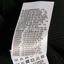 مملوكة مسبقًا Diesel Black Logo Detail Rib Knit Mock Neck Mini Dress S