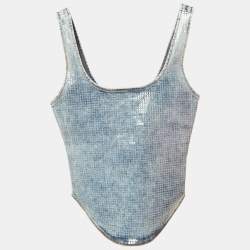 Pre Owned توب بدون أكمام ديزل دنيم أزرق دي-شي-إس مقاس صغير