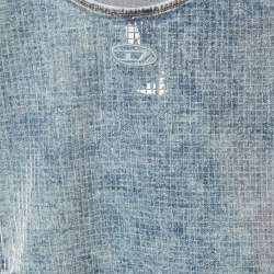 Pre Owned توب بدون أكمام ديزل دنيم أزرق دي-شي-إس مقاس صغير