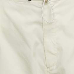Dion Lee Ivory White Cotton Blend Toggle Parachute Pants S