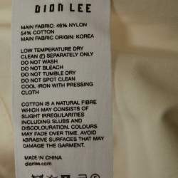 Dion Lee Ivory White Cotton Blend Toggle Parachute Pants S