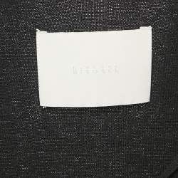 Pre Owned Dion Lee Black Jersey V-Neck Twist Shoulder Detail Midi Dress M