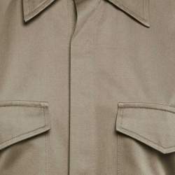 Pre Owned Dion Lee Ash Green Cotton Belted Utility Shirt  S