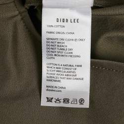 Pre Owned Dion Lee Ash Green Cotton Belted Utility Shirt  S