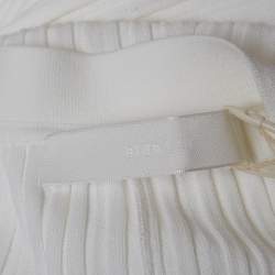 Pre Owned Dion Lee Ivory White Ribbed Knit Pants M