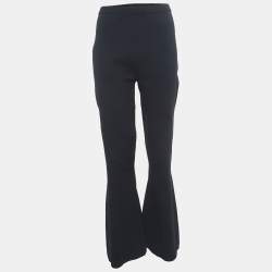 Pre Owned Dion Lee Black Knit Wide Leg Pants L