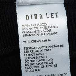 مملوكة مسبقًا Dion Lee Black Knit Wide Leg Pants L