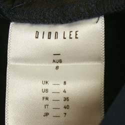 Pre Owned Dion Lee Navy Blue Crepe Bar-tack Detail Trousers S