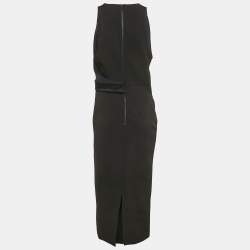 Pre Owned Dion Lee Black Knit Cut-Out Midi Dress M