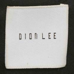 Pre Owned Dion Lee Black Knit Cut-Out Midi Dress M