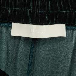 Pre Owned Dion Lee Green/Blue Velvet Straight Fit Trousers M
