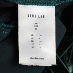 Pre Owned Dion Lee Green/Blue Velvet Straight Fit Trousers M