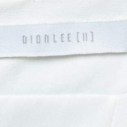 Pre Owned Dion Lee White Pleated Crepe Drape Front Skirt M