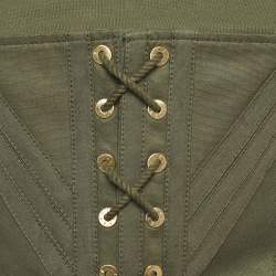Dion Lee Green Cotton Blend Corset Top M
