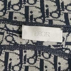 Pre Owned Dior Homme Navy Blue Cotton Knit Zip-Up Hoodie XS