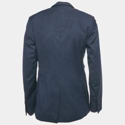 Pre Owned Dior Homme Navy Blue Wool Single Breasted Blazer L