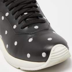 Pre Owned Dior Black Leather Polka Dot Low Top Sneakers Size 40
