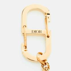Pre Owned Dior X Kaws Bee Gold Tone Keychain