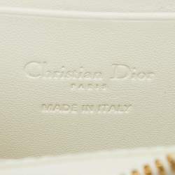 Dior White Cannage Leather Lady Dior Call'in Dior Phone Holder