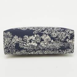 Dior Blue Toile de Jouy Reverse Jacquard Canvas 30 Montaigne Cosmetic Pouch