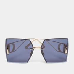 Pre Owned Dior Blue/Gold  30 Montaigne S7U Square Sunglasses