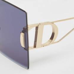Pre Owned Dior Blue/Gold  30 Montaigne S7U Square Sunglasses