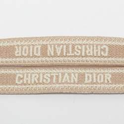 Pre Owned Dior Beige Logo Embroidered Woven Sunglasses Strap